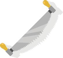 Two way handsaw, illustration, vector on white background.