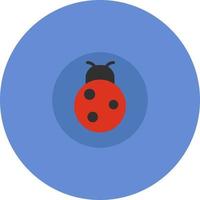 Red ladybug, illustration, vector on a white background.