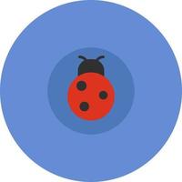 Red ladybug, illustration, vector on a white background.