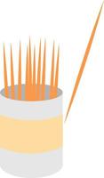 Toothpick, illustration, vector on white background.