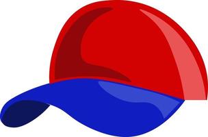 Red cap, illustration, vector on white background.