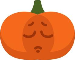 Emotional pumpkin, illustration, vector on a white background.