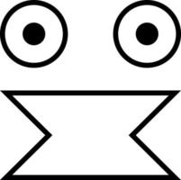 Emoticon yelling face, illustration, on a white background. vector