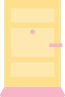 Yellow door, illustration, on a white background. vector