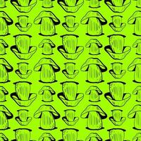 Mushroom pattern, illustration, vector on white background.