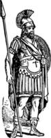 armadura romana, ilustración vintage. vector