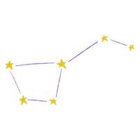 ilustración vectorial, efecto de contorno de lápiz de estrellas, estrellas dibujadas a mano, garabatos con lápices vector