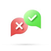 speech bubble 3d icon, Vector illustration, communication dialog bubble.