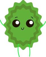 Cute green monster, illustration, vector on white background