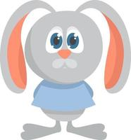 Gray hare, illustration, vector on white background