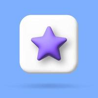 Realistic 3d star icons design of the object. vector