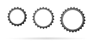 ilustración vectorial, estrella de engranajes de bicicleta vector