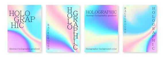 Multicolored bright background with iridescent tints of color. Holographic effect, color gradient transitions.1 vector