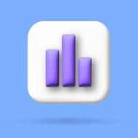 3D statistics Graphic icon analytics chart vector