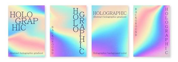 Multicolored bright background with iridescent tints of color. Holographic effect, color gradient transitions.1 vector
