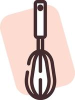 Kitchen whisk, illustration, vector on a white background.