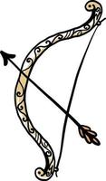 Bow and arrow ,illustration,vector on white background vector