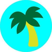 Palm tree, illustration, vector, on a white background. vector