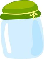 Flat jar, illustration, vector on white background.