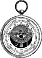 Aneroid barometer, vintage illustration. vector