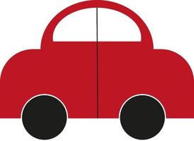 Red car, illustration, vector on a white background.