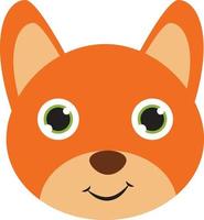 Happy fox, illustration, vector on white background.