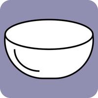 Deep bowl, illustration, vector, on a white background. vector