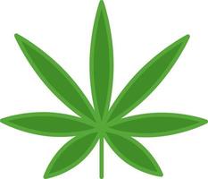 Marijuana leaf, illustration, on a white background. vector