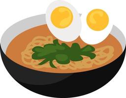 Asian ramen, illustration, vector on a white background