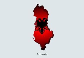 Albania flag. Paper cut of official world flag. Fit for banner, background, anniversary, independent day, festival holiday. Eps 10 vector