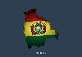 Bolivia flag. Paper cut style design of official world flag. Fit for banner, background, poster, anniversarry template, festival holiday, independent day. Vector eps 10