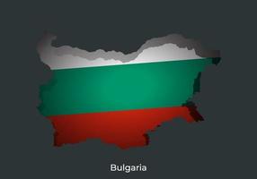 Bulgaria flag. Paper cut style design of official world flag. Fit for banner, background, poster, anniversarry template, festival holiday, independent day. Vector eps 10