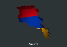 Armenia flag. Paper cut of official world flag. Fit for banner, background, anniversary, independent day, festival holiday. Eps 10 vector