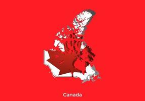 Canada flag. Paper cut style design of official world flag. Fit for banner, background, poster, anniversarry template, festival holiday, independent day. Vector eps 10
