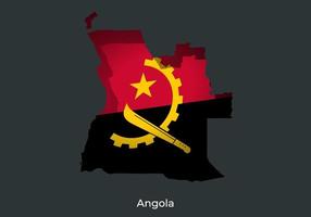 bandera de angola corte de papel de la bandera mundial oficial. apto para banner, fondo, aniversario, día independiente, festividad festiva. eps 10 vector