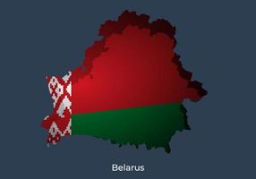 Belarus flag. Paper cut style design of official world flag. Fit for banner, background, poster, anniversarry template, festival holiday, independent day. Vector eps 10