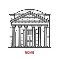Rome Landmark Vector Illustration