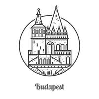 icono de viajes budapest vector