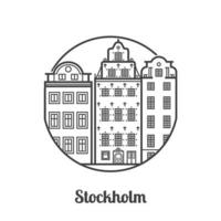 Travel Stockholm Icon vector