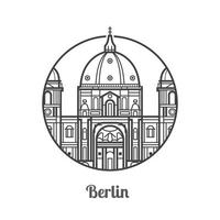 icono de viajes berlín vector