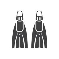 Scuba Diving Flippers or Fins Icon vector