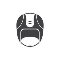 Snowboarding Helmet Vector Monochrome Icon