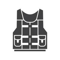 icono de chaqueta de chaleco salvavidas de agua vector