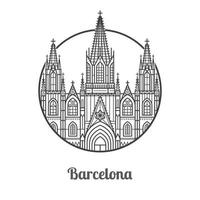Landmark of Barcelona Icon vector