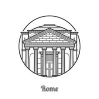 Travel Rome Icon vector