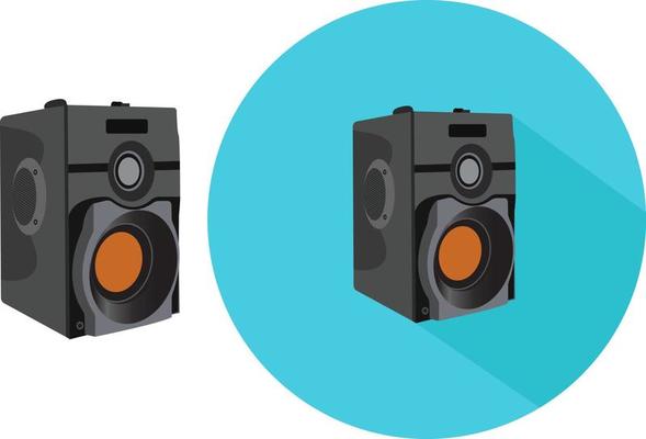 Loud speakers ,illustration, vector on white background.