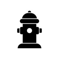 Fire Hydrant Silhouette Icon. Fire Extinguishing Hydrant Black Icon. Isolated Vector Illustration.