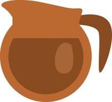 Coffee jug, illustration, vector on a white background.