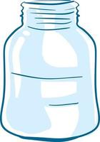 Empty bottle jar, illustration, vector on white background.