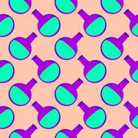 Virus in a flask, seamless pattern on orange background. vector